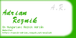 adrian reznik business card